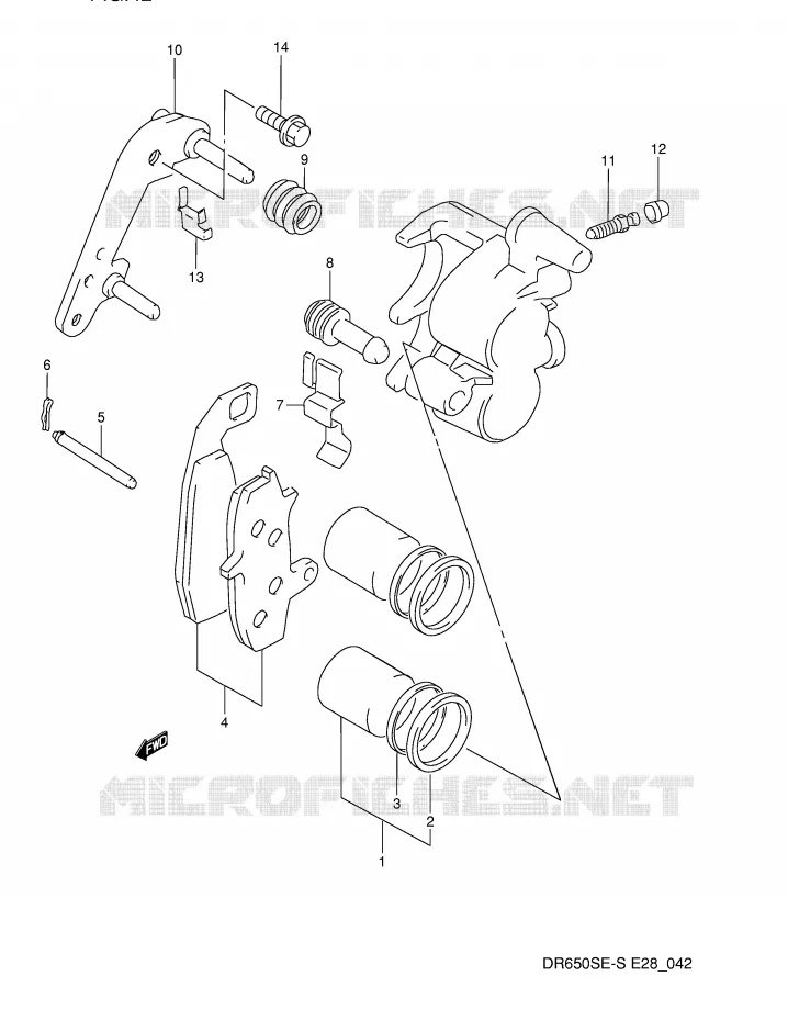 ETRIER DE FREIN AVANT Suzuki MOTO 650 DR 1993  DR650SP(E28)