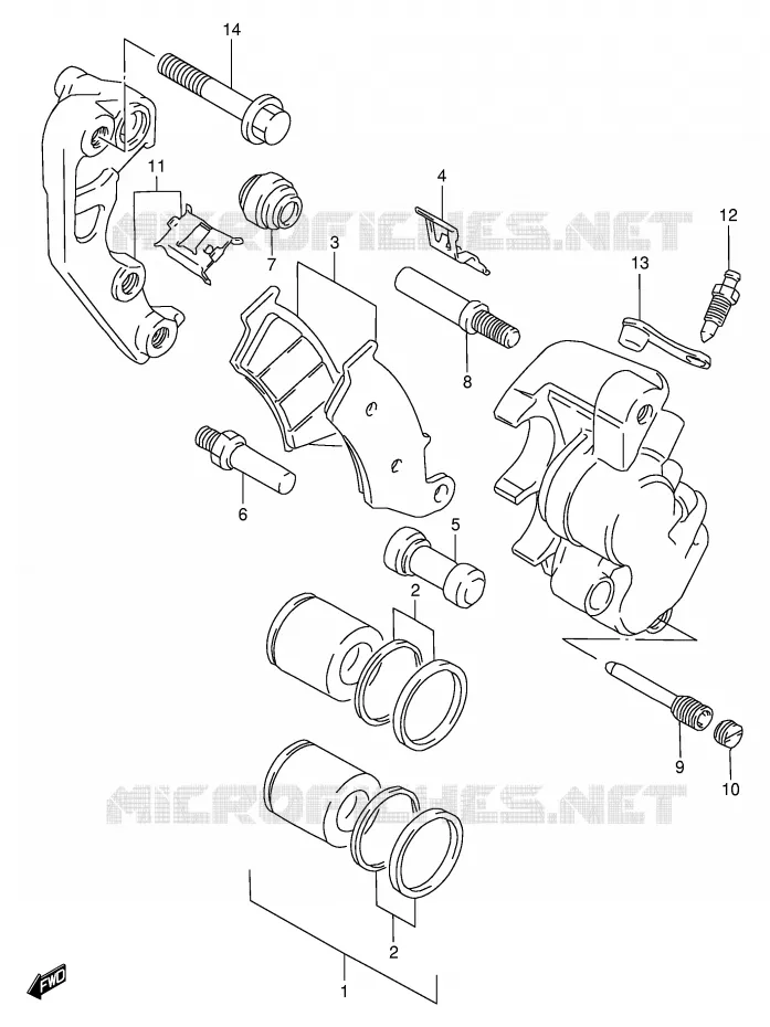 ETRIER DE FREIN AVANT Suzuki MOTO 650 DR 1996  DR650SET(E4)