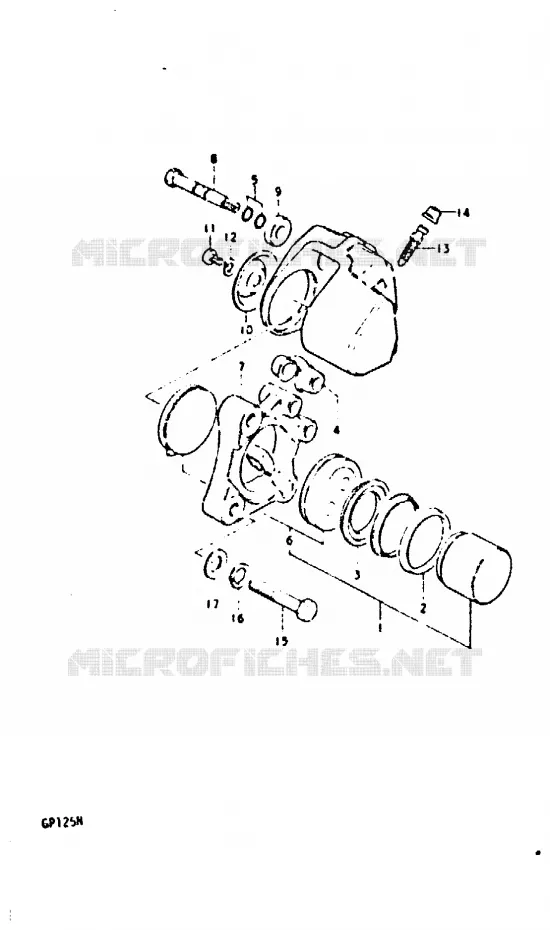 ETRIER DE FREIN (GP125C, GP125N) Suzuki MOTO 125 GP 1978  GP125C(C/N)