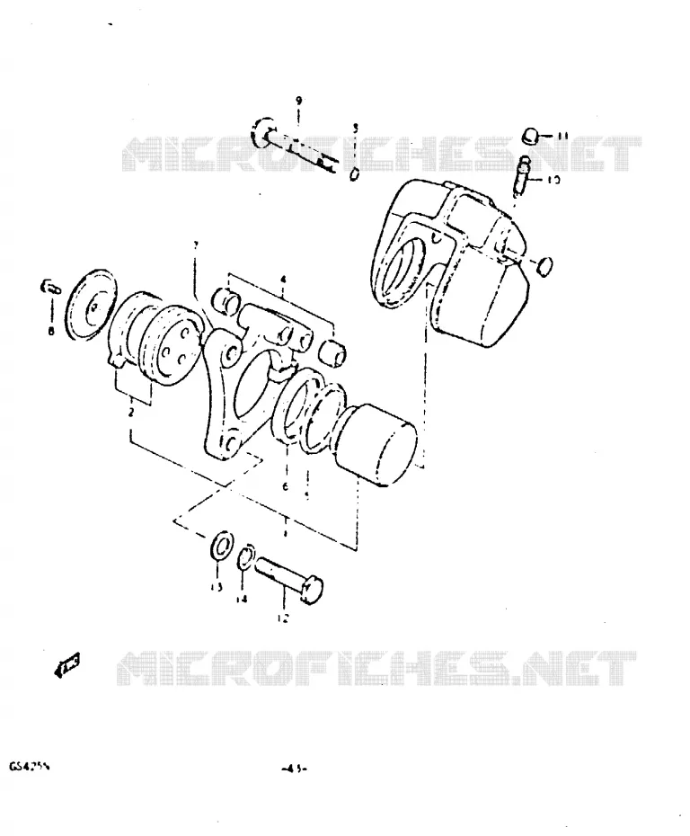 ETRIER DE FREIN Suzuki MOTO 425 GS 1992  GS425N(N)