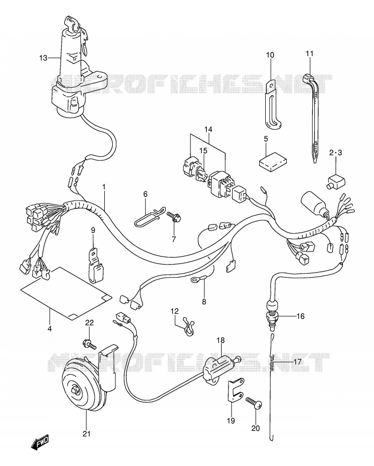 FAISCEAU ELECTRIQUE Suzuki MOTO 250 DR 1990  DR250SL(E24)