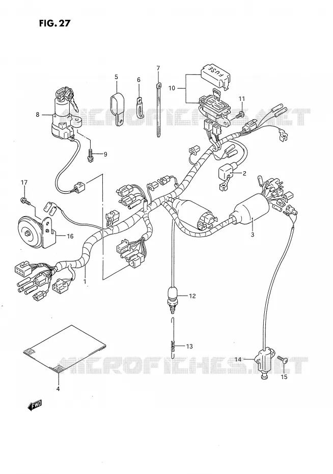 FAISCEAU ELECTRIQUE Suzuki MOTO 650 DR 1992  DR650RUN(E4)