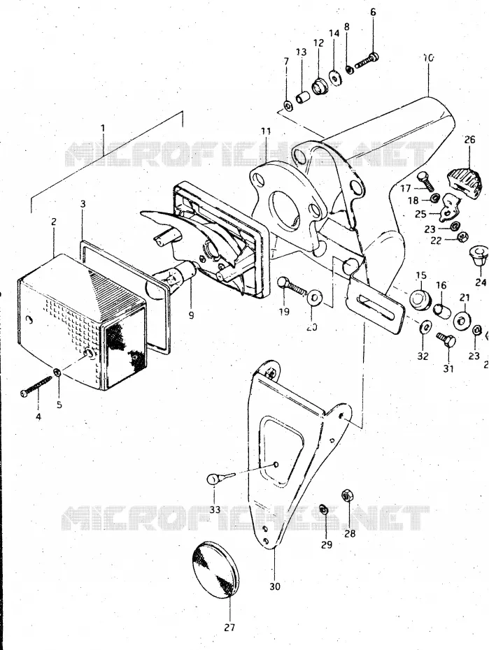FEU ARRIERE (E2) Suzuki MOTO 500 DR 1983  DR500SD(E1)