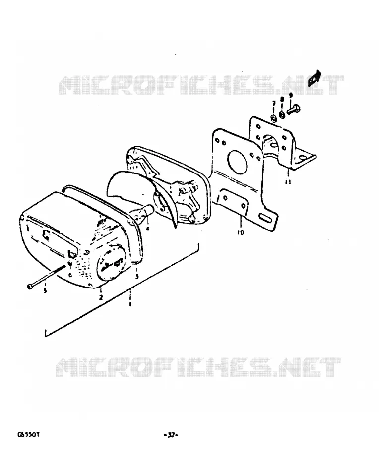 FEU ARRIERE (E2) Suzuki MOTO 550 GS 1980  GS550ET(T)