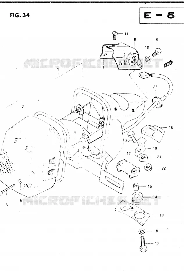 FEU ARRIERE (E22) Suzuki MOTO 250 DR 1982  DR250SZ(E1)