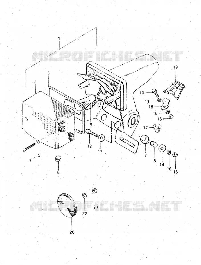 FEU ARRIERE (E22) Suzuki MOTO 500 DR 1984  DR500SE(E1)