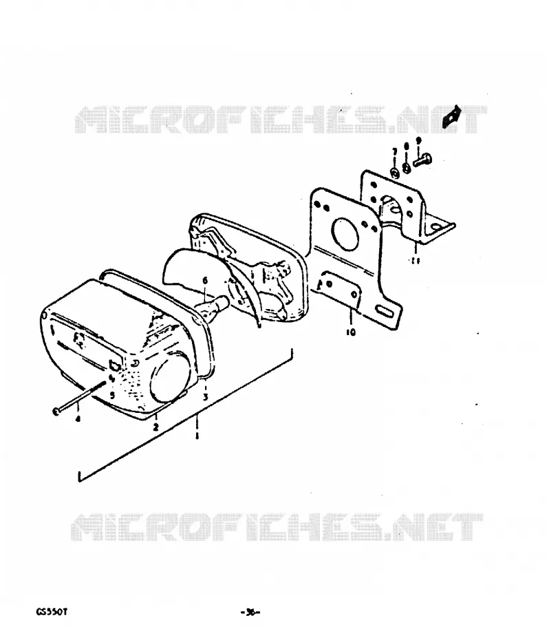 FEU ARRIERE (E34) Suzuki MOTO 550 GS 1980  GS550ET(T)