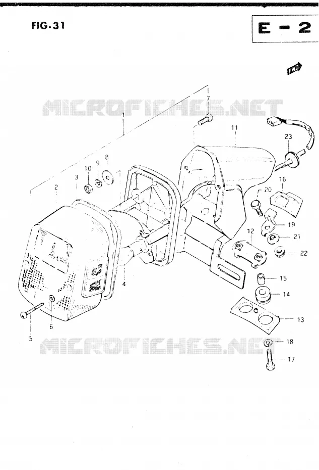 FEU ARRIERE Suzuki MOTO 250 DR 1982  DR250SZ(E1)