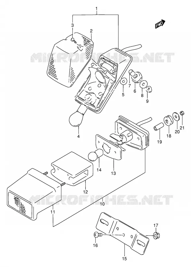 FEU ARRIERE Suzuki MOTO 650 DR 1995  DR650REUS(E2)