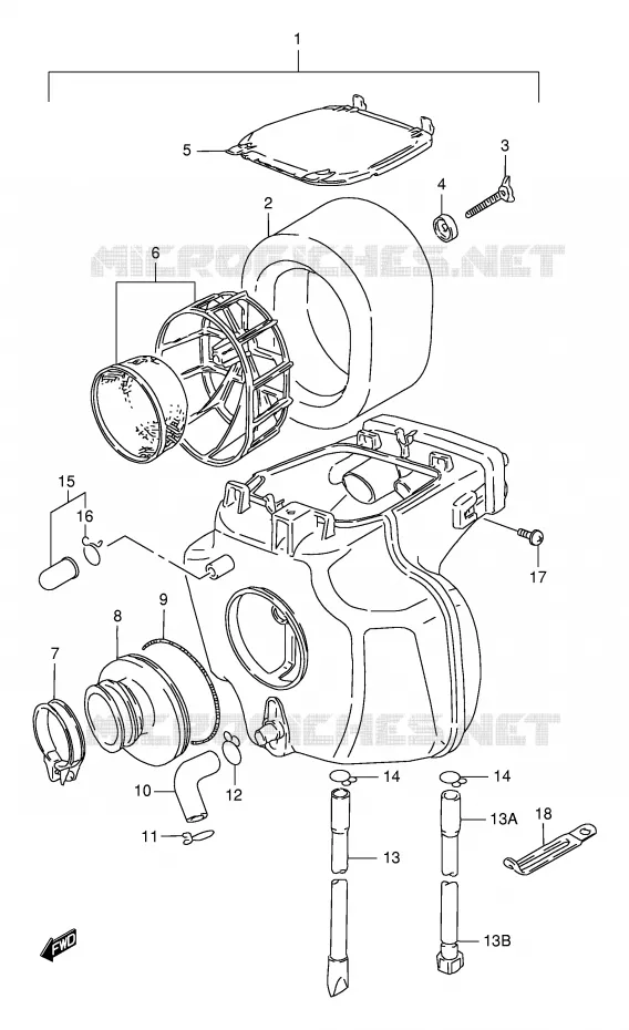 FILTRE A AIR Suzuki MOTO 125 DR 1994  DR125SER(E4)