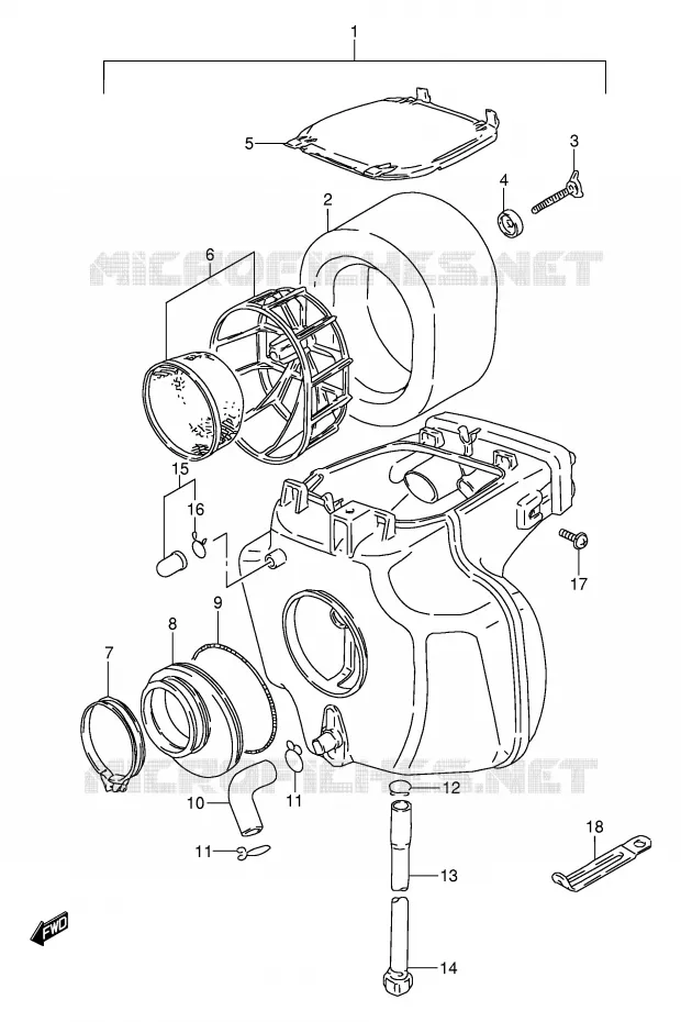 FILTRE A AIR Suzuki MOTO 200 DR 1996  DR200SET(E24)