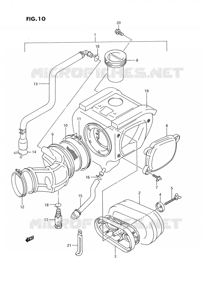 FILTRE A AIR Suzuki MOTO 350 DR 1994  DR350SR(E2)