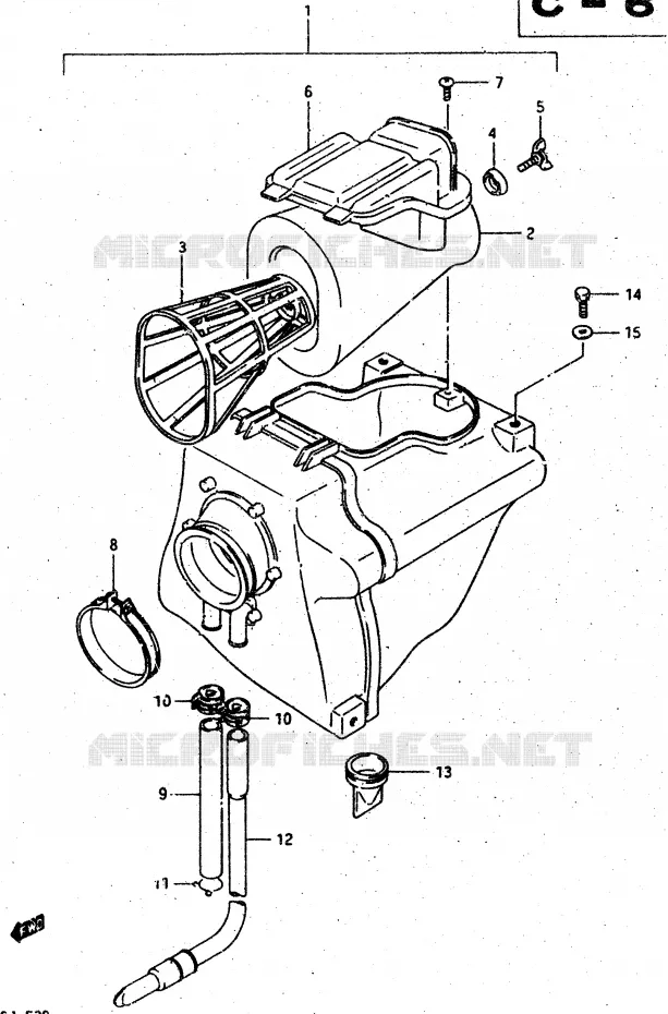 FILTRE A AIR Suzuki MOTO 500 DR 1986  DR500RG(G/H/J)