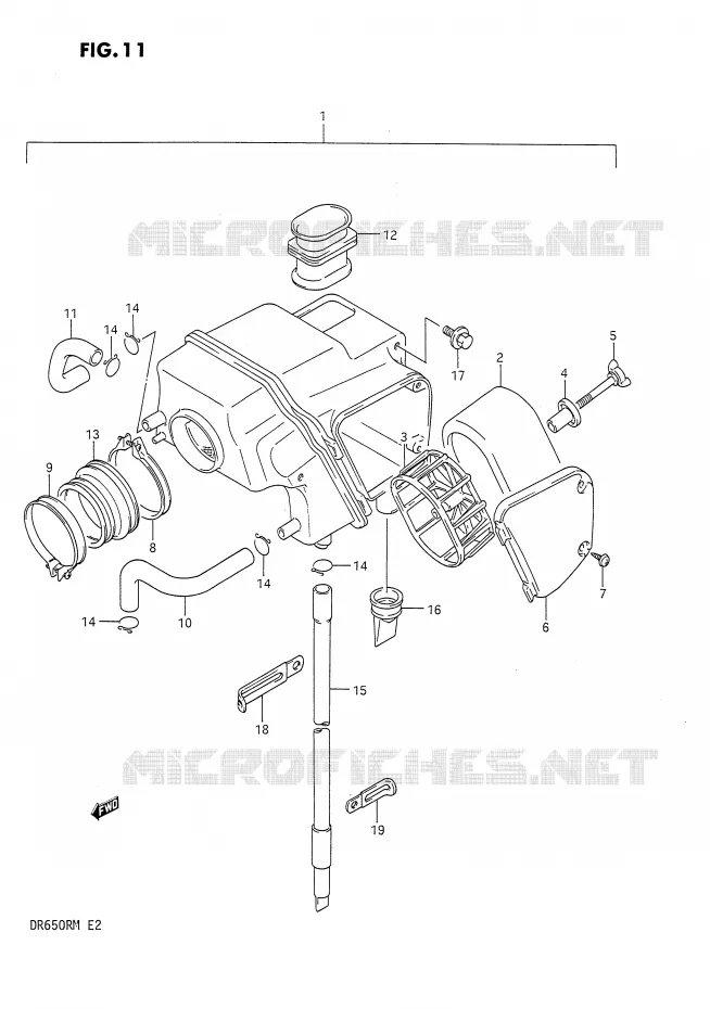 FILTRE A AIR Suzuki MOTO 650 DR 1991  DR650RM(E2)