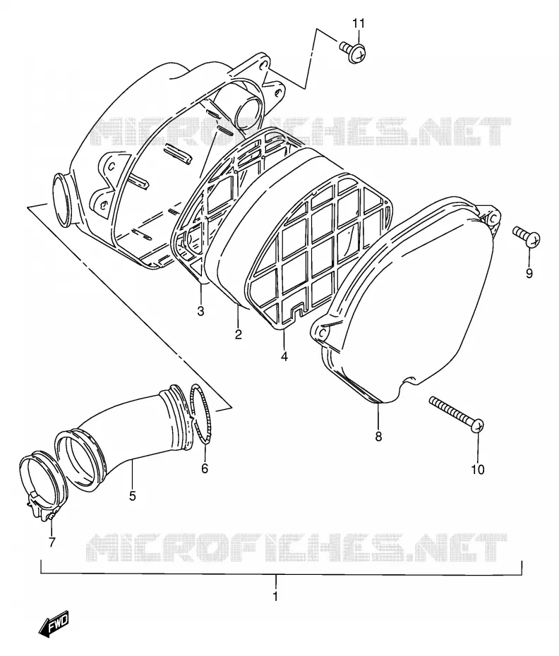 FILTRE A AIR Suzuki MOTO 80 DS 2000  DS80Y(E24)