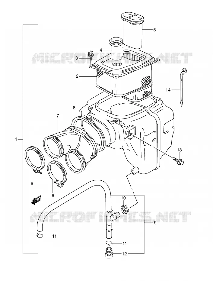 FILTRE A AIR Suzuki MOTO 800 DR 1991  DR800SUM(E4)