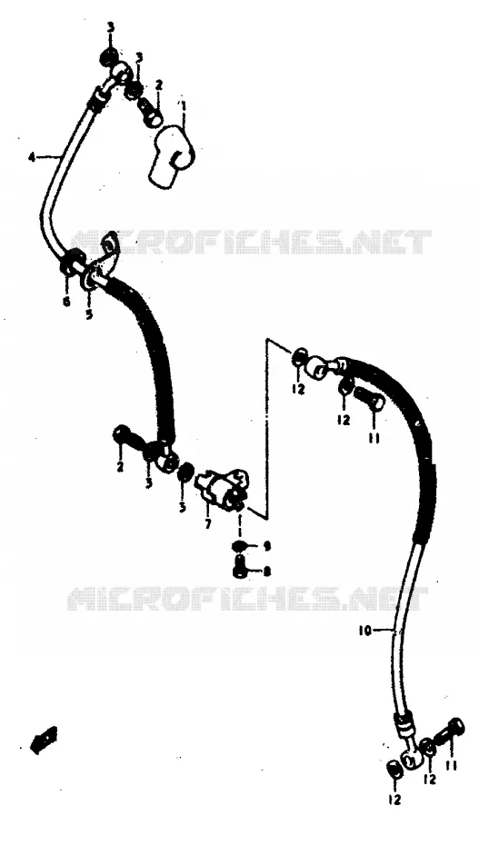 FLEXIBLE DE FREIN Suzuki MOTO 400 GS 1978  GS400EC(C/N)