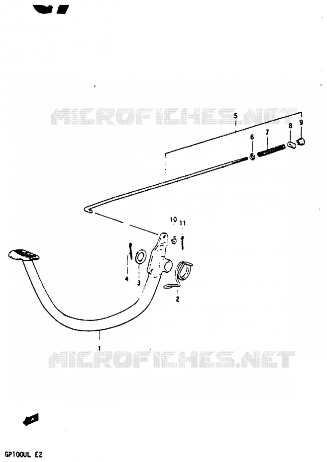 FREIN ARRIERE Suzuki MOTO 100 GP 1983  GP100UD(X/D/L)