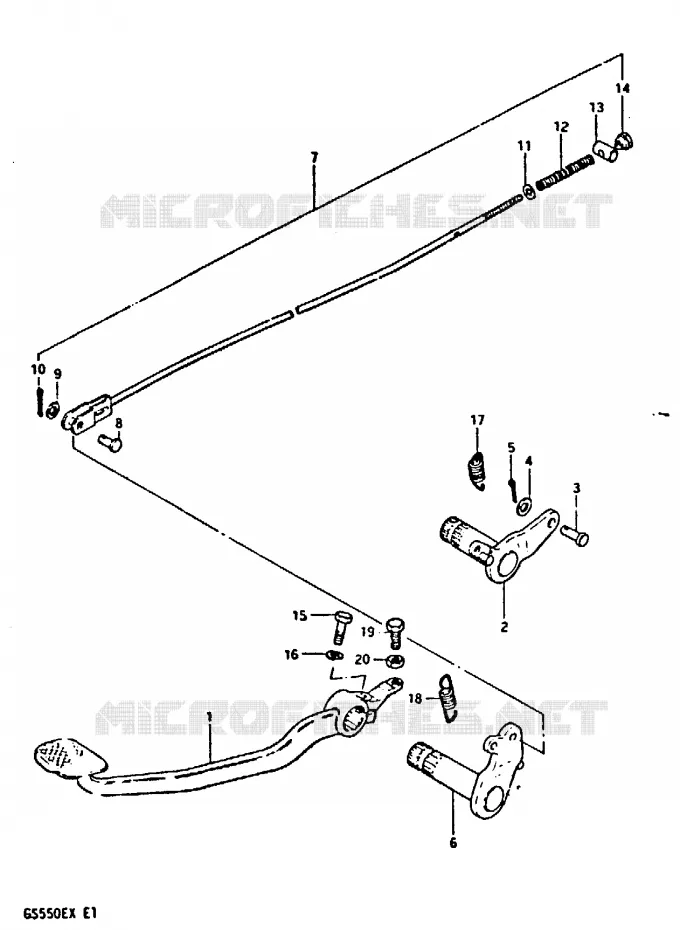 FREIN ARRIERE Suzuki MOTO 550 GS 1981  GS550EX(X)