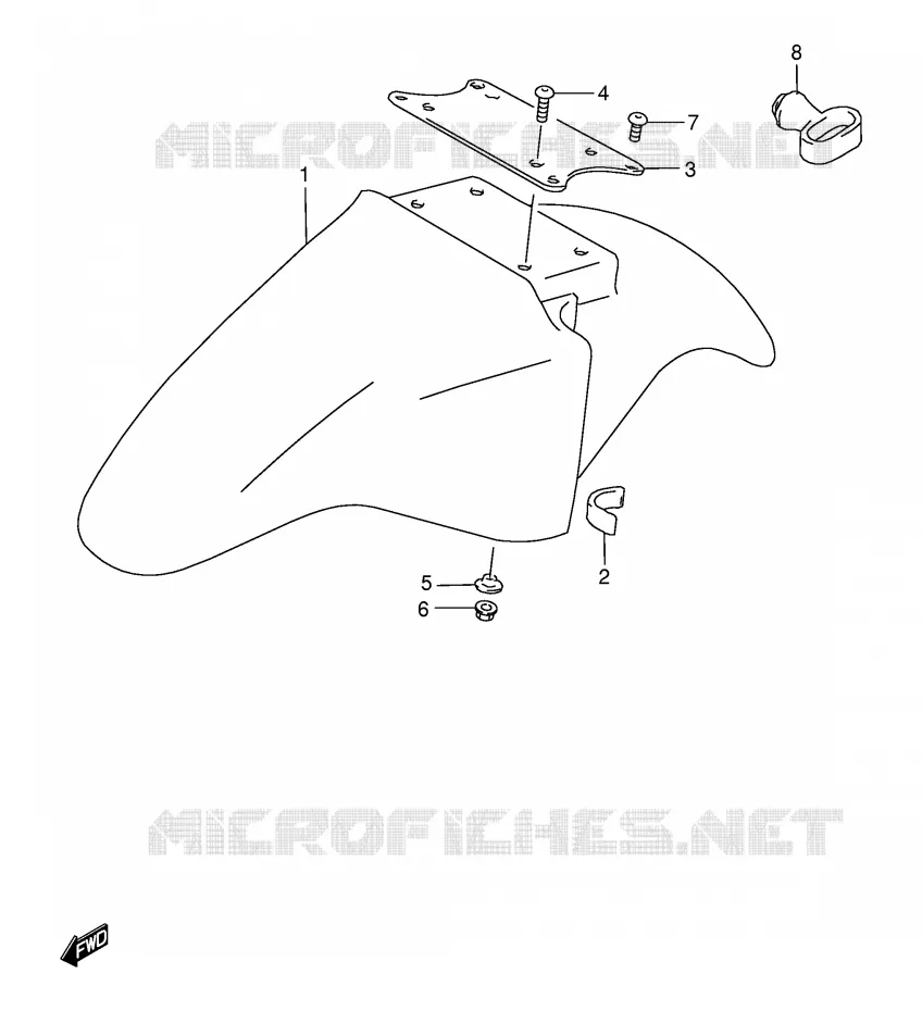 GARDE BOUE AVANT Suzuki MOTO 500 GS-E 2002  GS500UK2(E2)