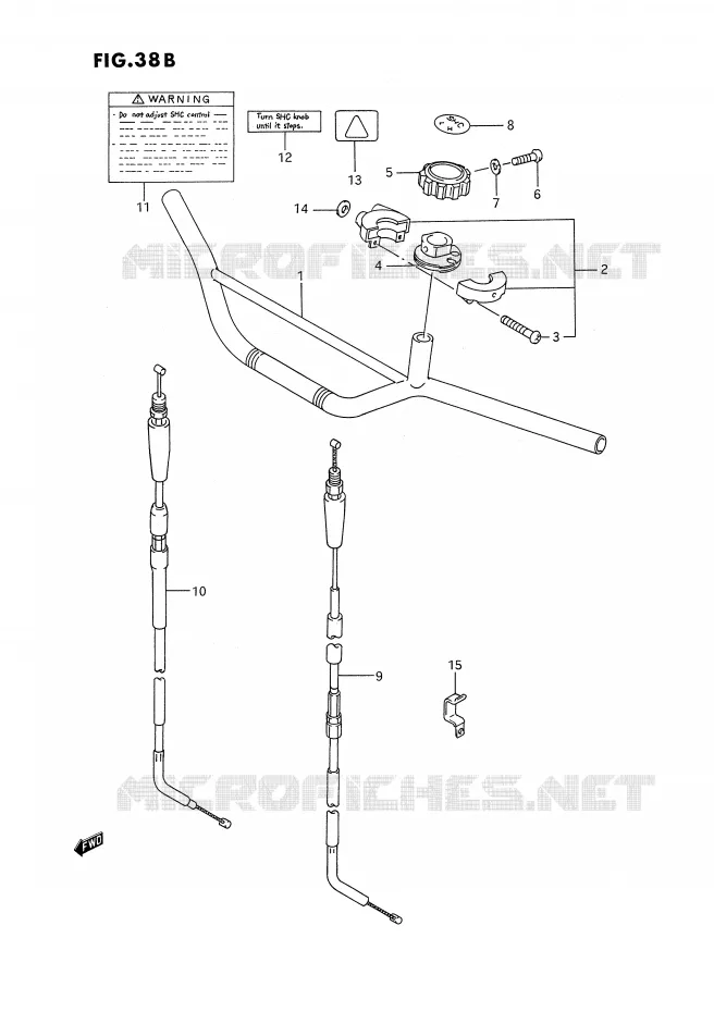 GUIDON (DR350SHN/SHP/SHR) Suzuki MOTO 350 DR 1992  DR350SN/SHN(E2)