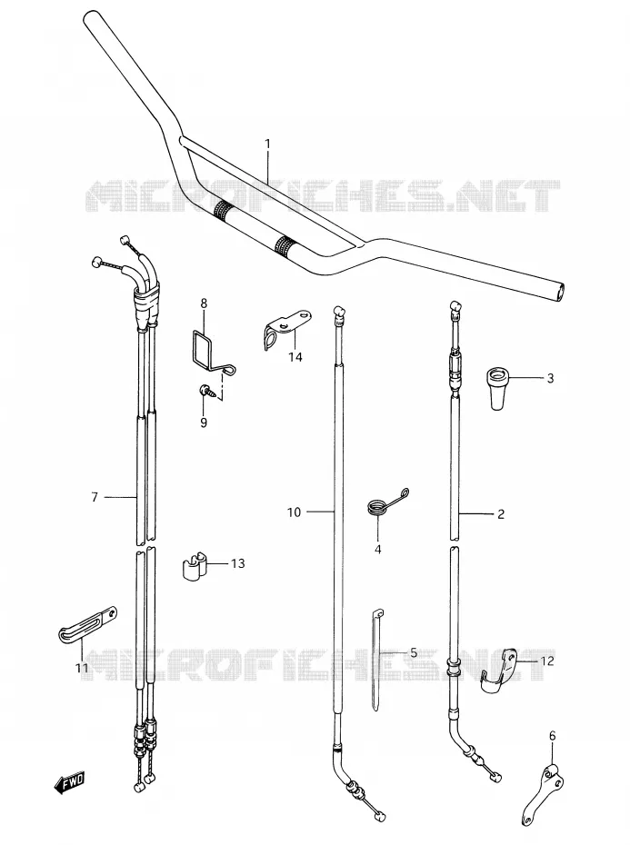 GUIDON Suzuki MOTO 350 DR 1991  DR350M(E28)