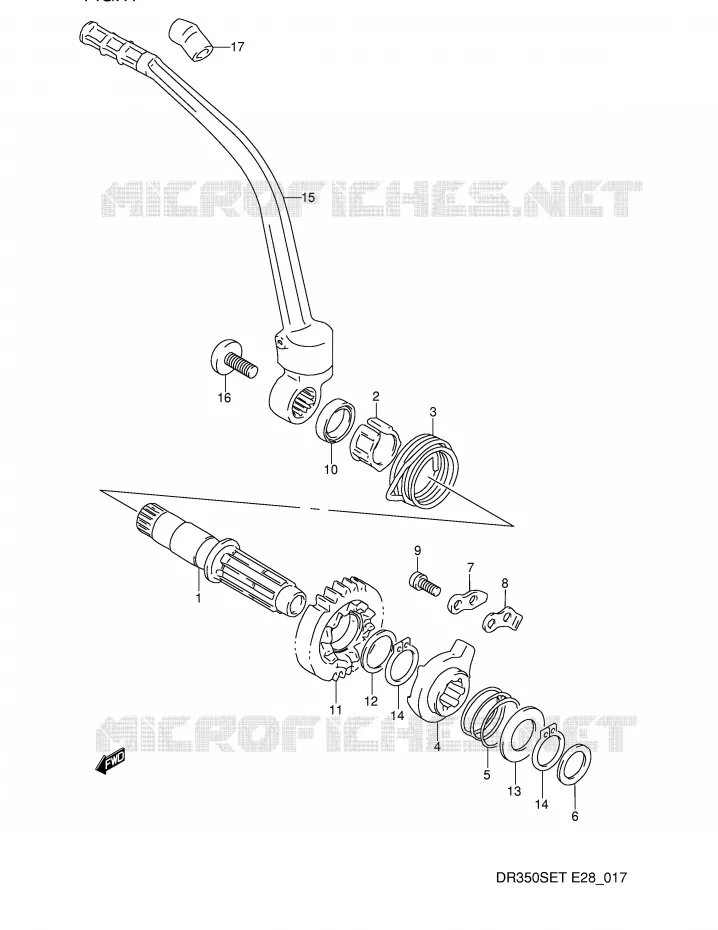 KICK  (MODELE L/M/N/P) Suzuki MOTO 350 DR 1993  DR350SP(E28)