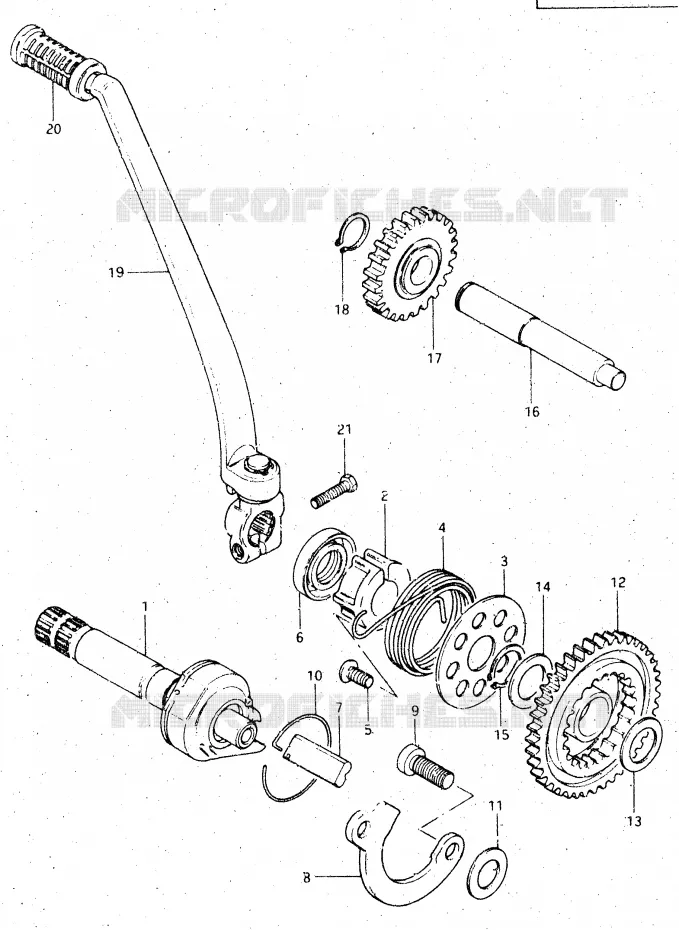 KICK Suzuki MOTO 500 DR 1983  DR500SD(E1)