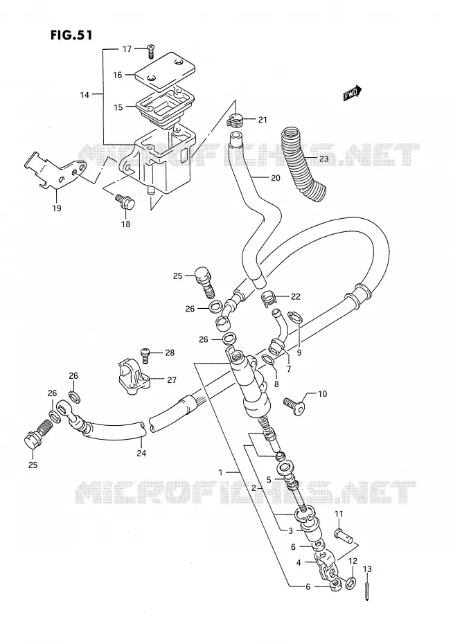 MAITRE CYLINDRE ARRIERE Suzuki MOTO 650 DR 1994  DR650RUR(E4)