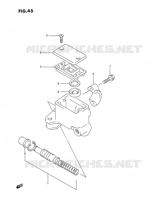 MAITRE CYLINDRE AVANT Suzuki MOTO 650 DR 1994  DR650RR(E4)