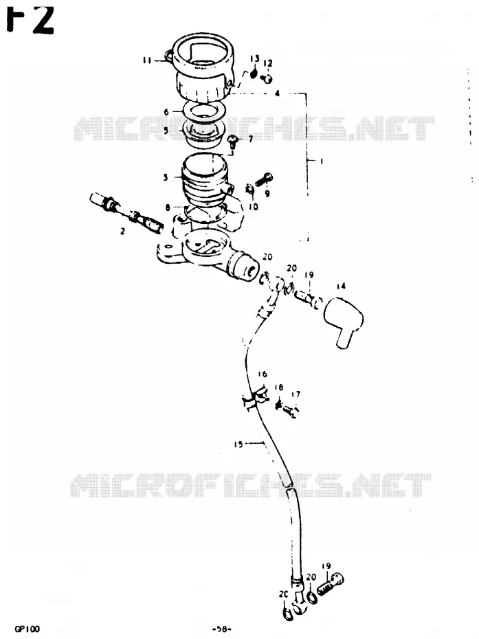 MAITRE CYLINDRE (C, N) Suzuki MOTO 100 GP 1992  GP100UN(C/N)