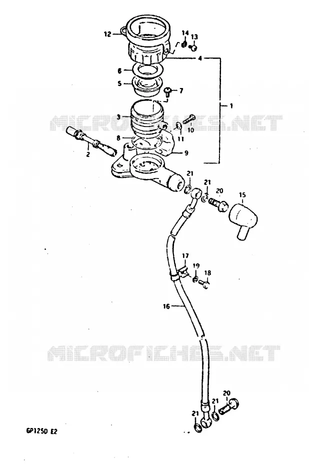 MAITRE CYLINDRE (GP125X/D) Suzuki MOTO 125 GP 1999  GP125UX(X/D)