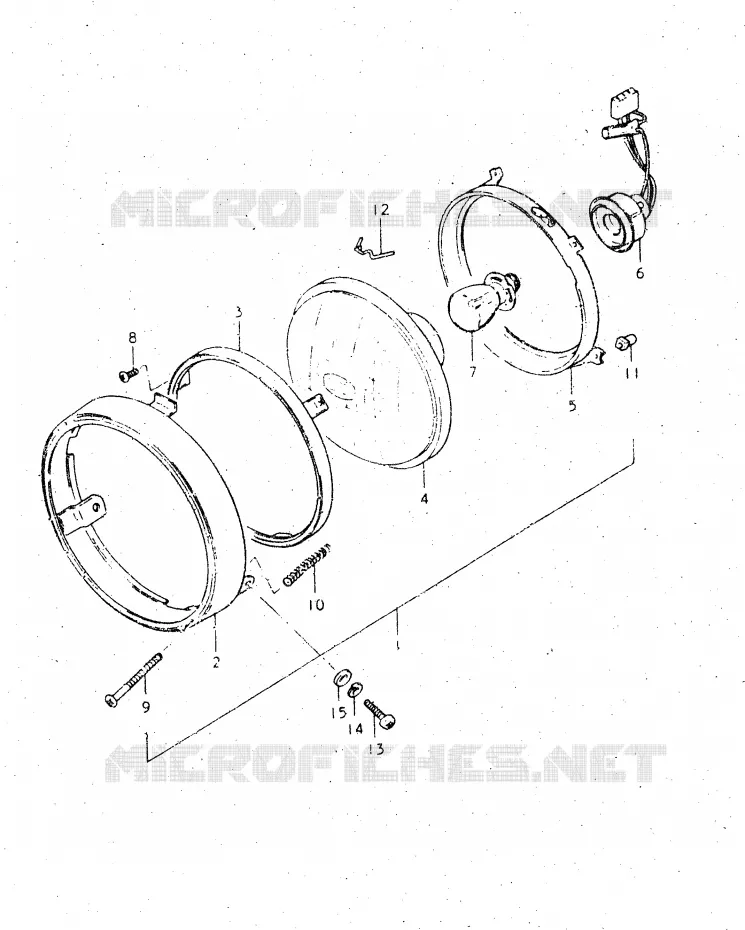 PHARE (E1, E6, E24) Suzuki MOTO 500 DR 1984  DR500SE(E1)