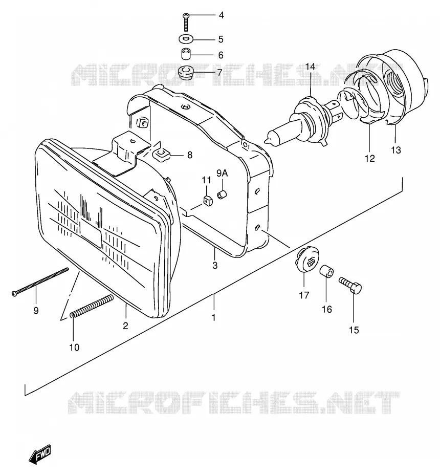 PHARE Suzuki MOTO 200 DR 1999  DR200SEX(E24)