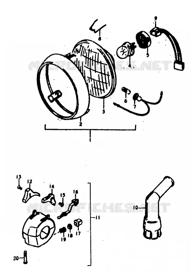 PIECES MARCHES SPECIAUX (E17) Suzuki MOTO 400 GS 1978  GS400C(C/N)