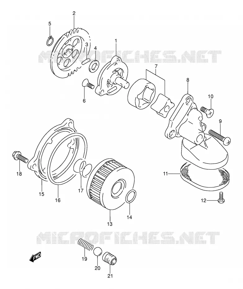 POMPE A HUILE Suzuki MOTO 250 DR 1990  DR250SL(E24)