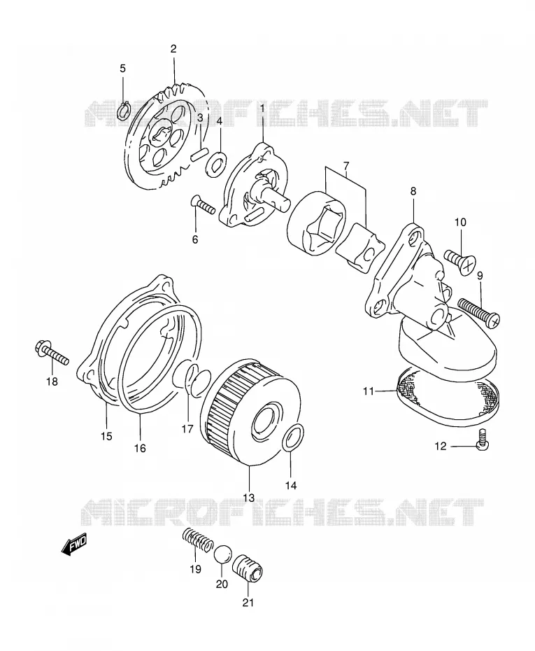 POMPE A HUILE Suzuki MOTO 350 DR 1994  DR350SER(E2)