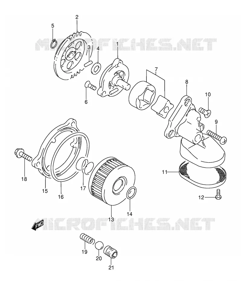 POMPE A HUILE Suzuki MOTO 350 DR 1996  DR350T(E3)