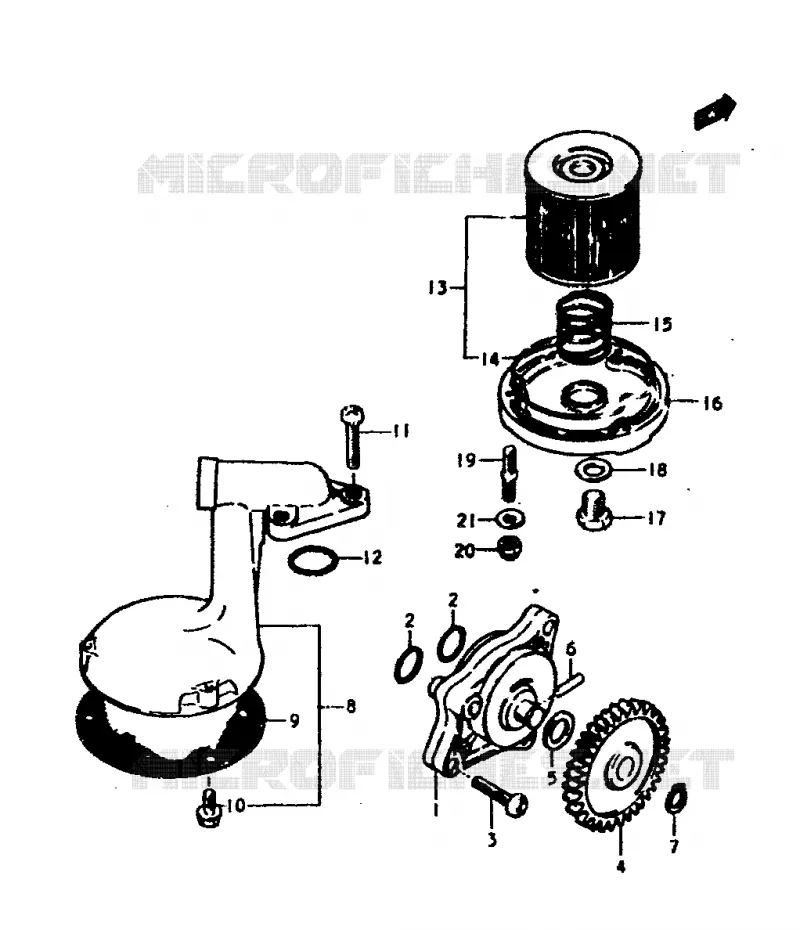 POMPE A HUILE Suzuki MOTO 400 GS 1978  GS400EC(C/N)