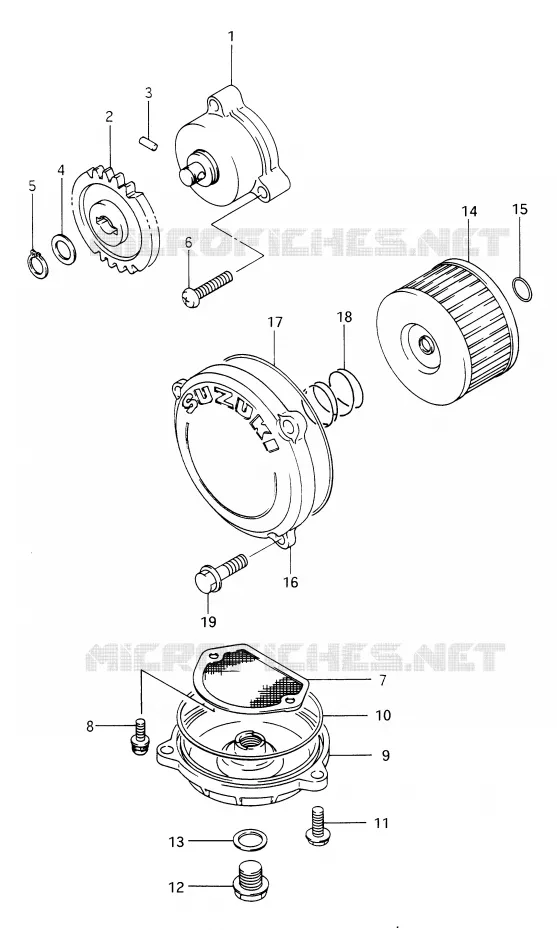 POMPE A HUILE Suzuki MOTO 650 DR 1990  DR650RSUL(E2)