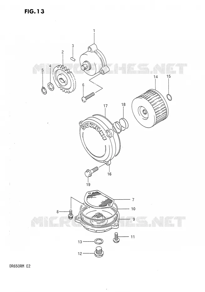 POMPE A HUILE Suzuki MOTO 650 DR 1991  DR650RM(E2)