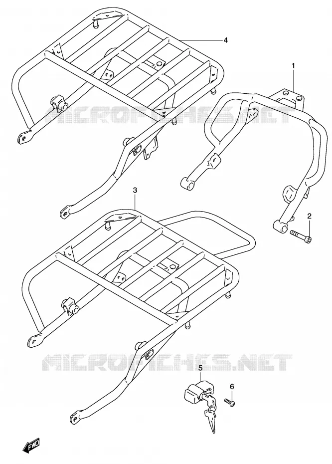 PORTE PAQUET Suzuki MOTO 200 DR 2002  DR200SEK2(E24)