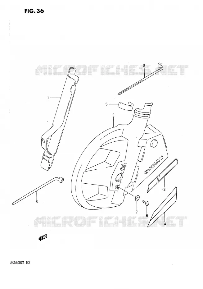 PROTECTIONS DE FOURCHE Suzuki MOTO 650 DR 1990  DR650RL(E2)