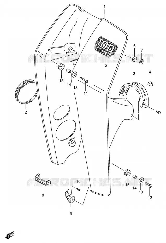 PROTEGE JAMBES (MODELE G/R/S/V) Suzuki SCOOTER 100 FB 1995  FB100S(E71)