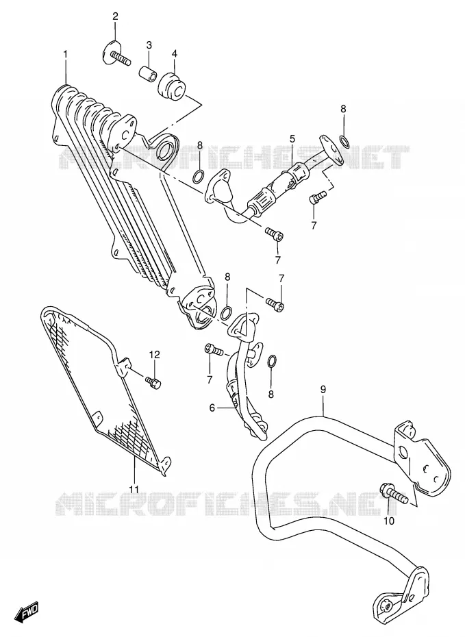 RADIATEUR D'HUILE Suzuki MOTO 650 DR 1999  DR650SEUX(E4)