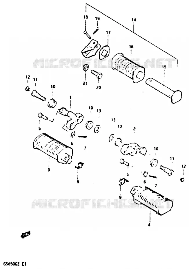 REPOSE PIED (MODELE Z) Suzuki MOTO 650 GS 1999  GS650GX(X/Z)