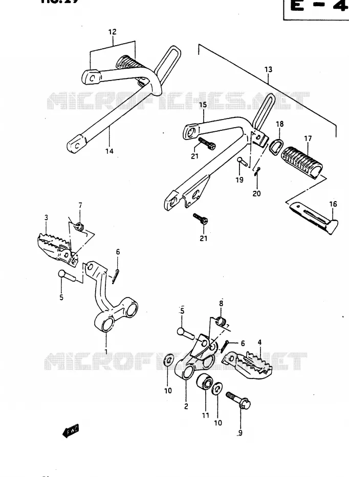 REPOSE PIED Suzuki MOTO 650 DR 1990  DR650RUL(L)