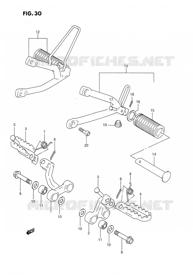 REPOSE PIED Suzuki MOTO 650 DR 1994  DR650R(E4)