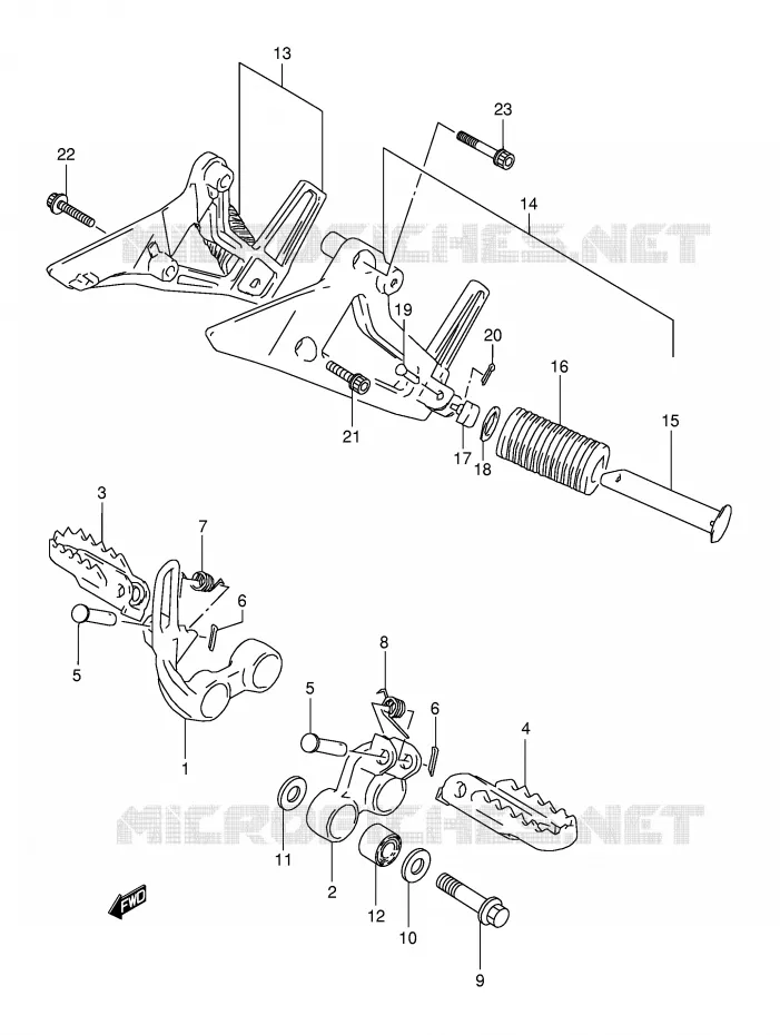 REPOSE PIED Suzuki MOTO 800 DR 1994  DR800SUR