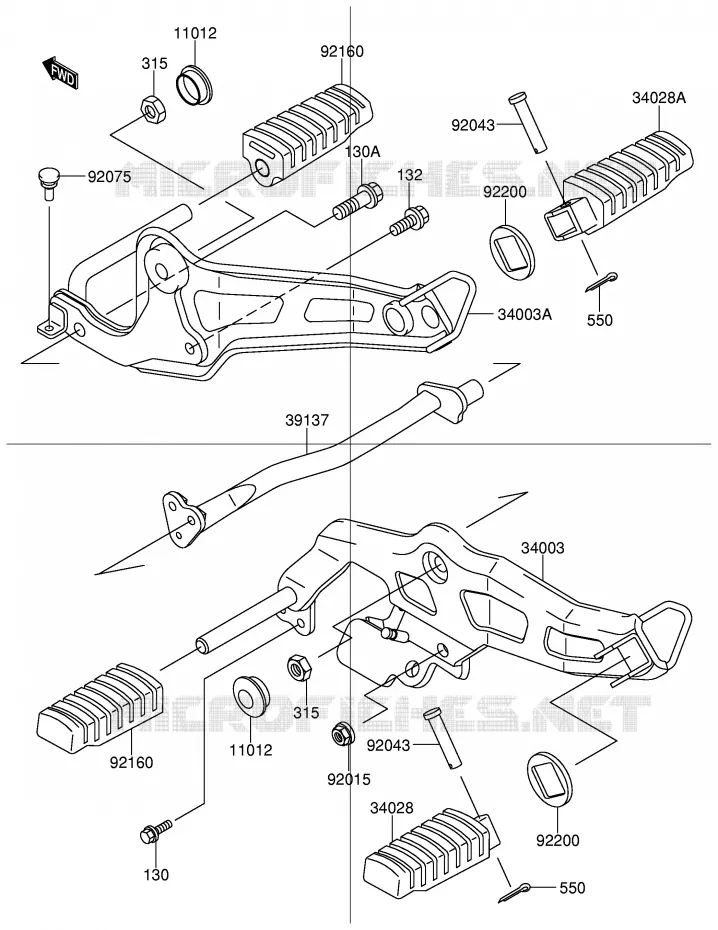 REPOSE PIED Suzuki SCOOTER 110 FD 2003  FD112KK3(E41)